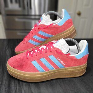 Adidas Gazelle Bold Active Pink Blue Burst Red Gum Shoes IE0421 Womens (2207)